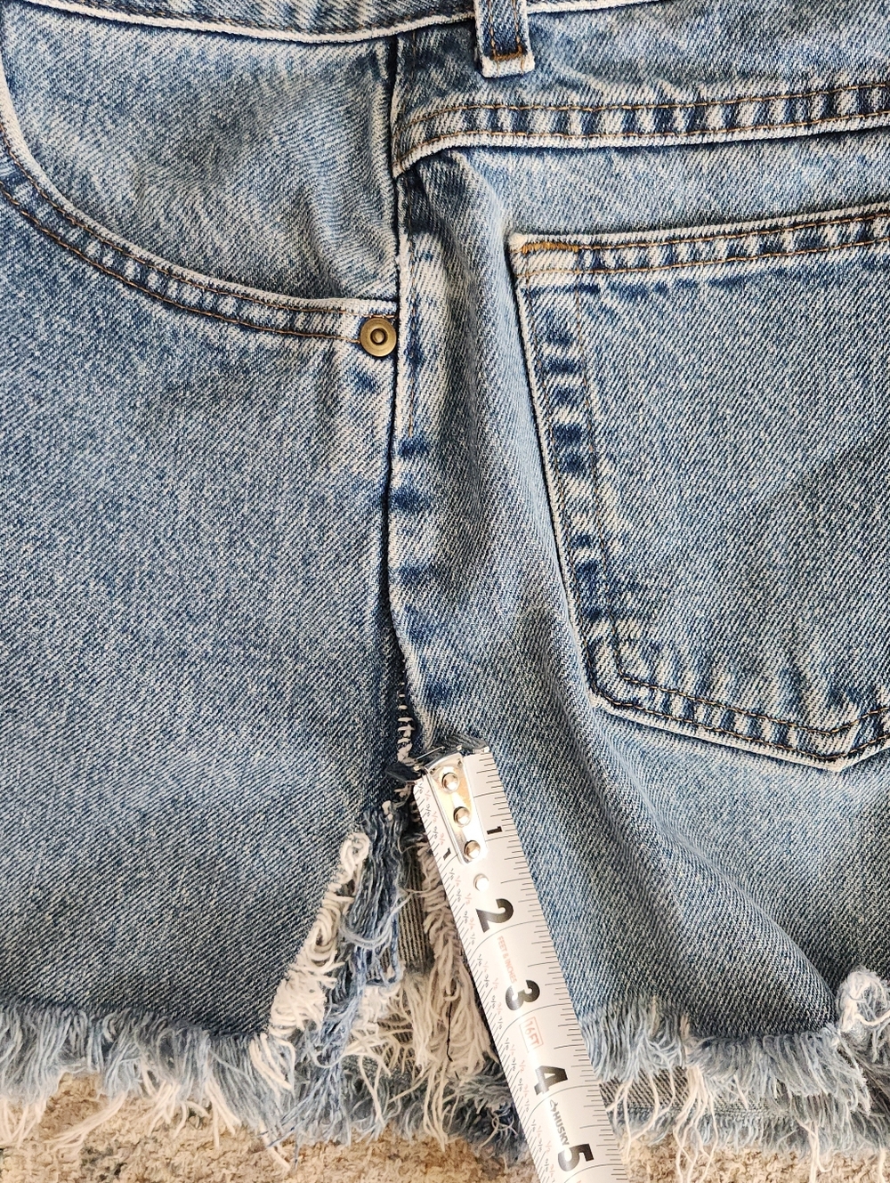 L.L. Bean Light Blue Frayed Hem Denim Shorts - Picture 11 of 11
